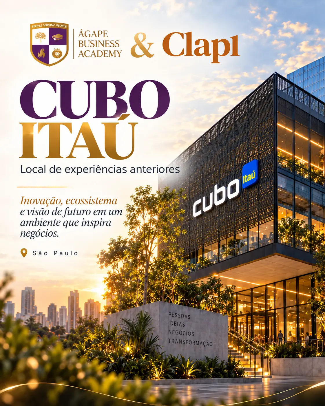 Fachada do Cubo Itaú em São Paulo