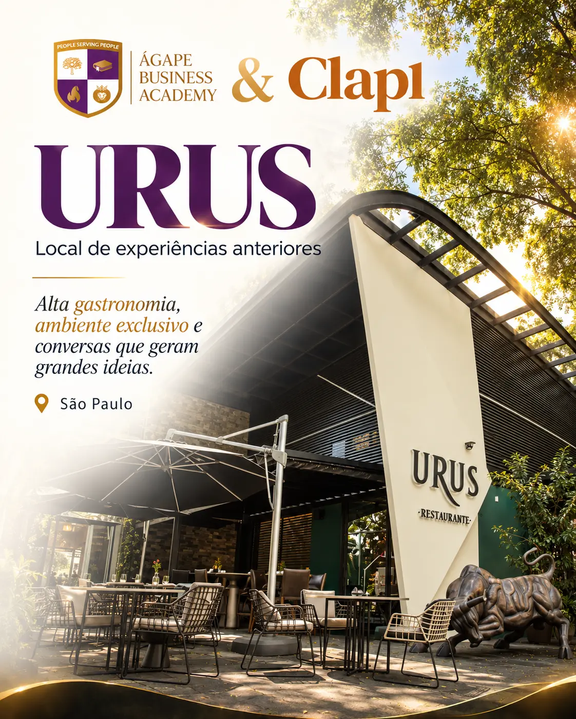 Área externa do restaurante Urus em São Paulo